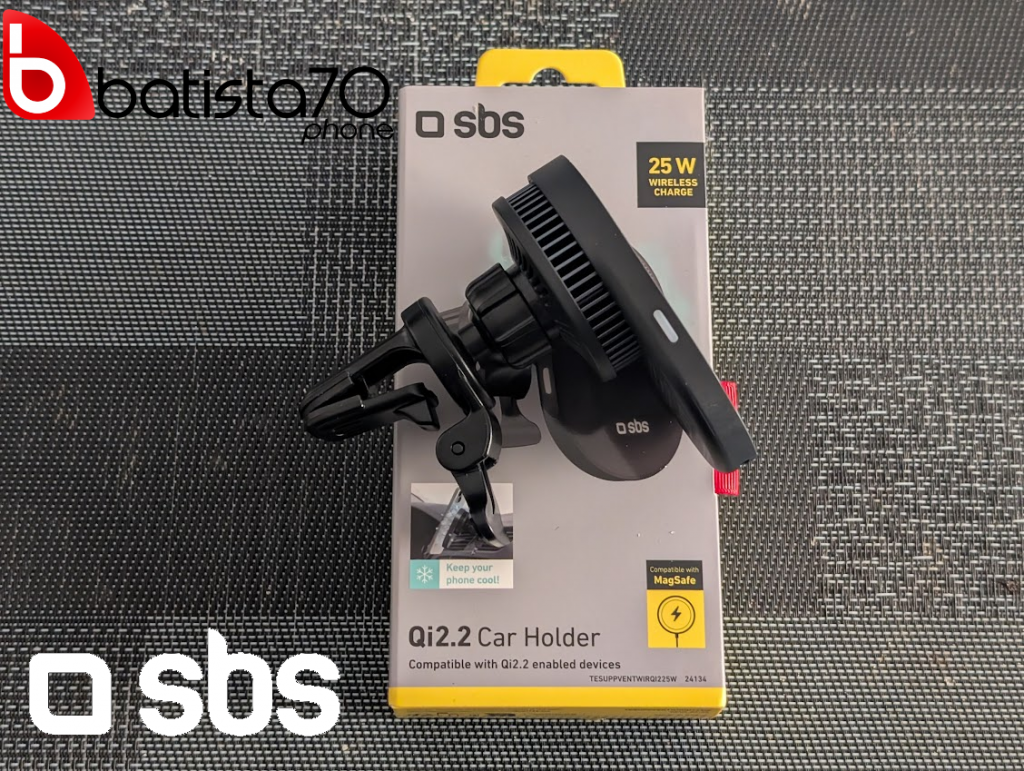 Supporto Auto MagSafe SBS con Qi2.2 da 25W