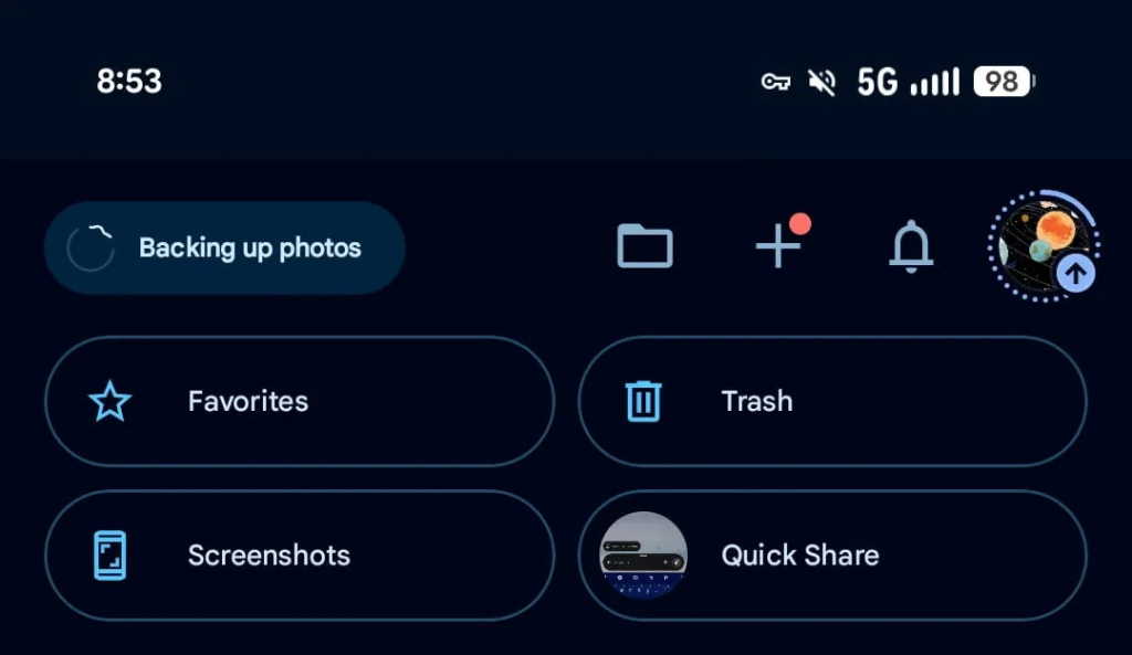 Google Foto: scorciatoia per le cartelle locali su Android