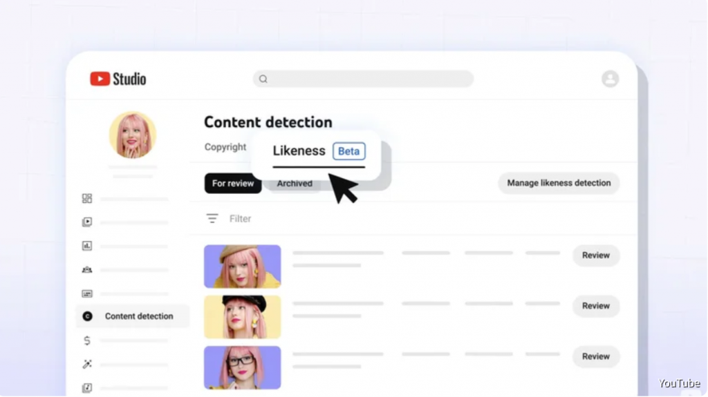 YouTube deepfake AI, arriva il rilevamento volto