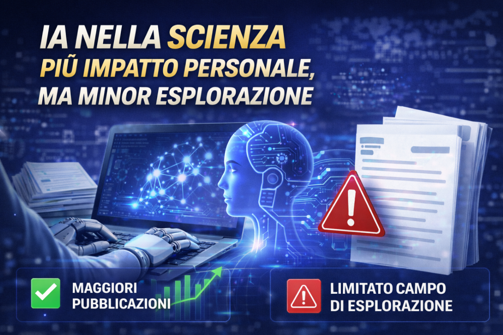 IA nella scienza: più impatto personale, ma minor esplorazione