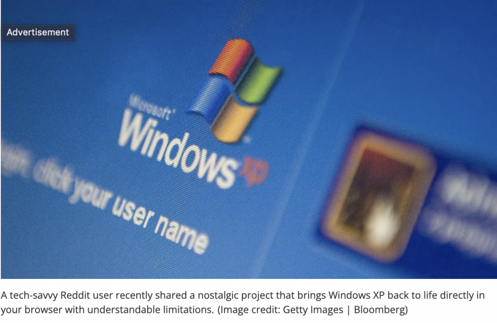 Rivivi l’esperienza di Windows XP direttamente nel tuo browser