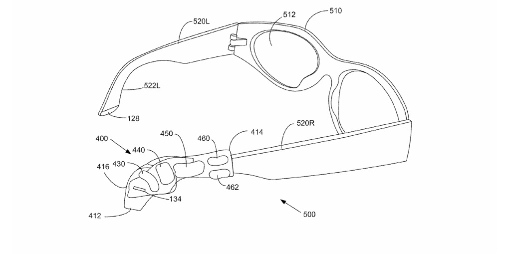 Google smart glasses con earbuds: cosa dice un brevetto