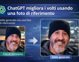 ChatGPT migliora i volti usando una foto di riferimento