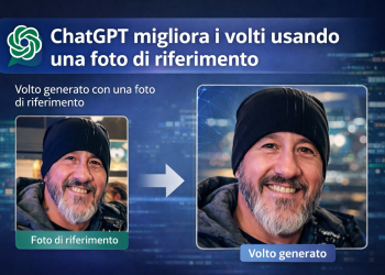 ChatGPT migliora i volti usando una foto di riferimento