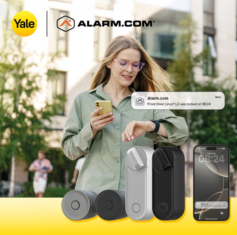 Yale e Alarm.com uniscono le serrature smart