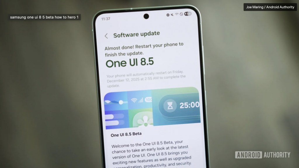 Samsung rilascia One UI 8.5 Beta 8 su Galaxy S25