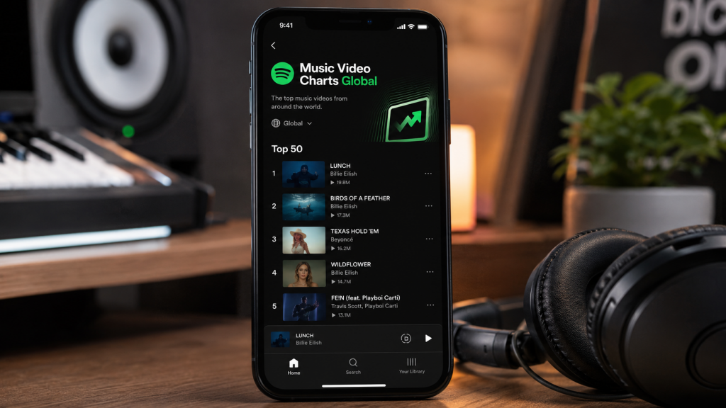 Spotify Music Video Charts sfida YouTube sui video musicali