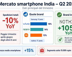 Mercato smartphone India: vivo guida e Nothing accelera