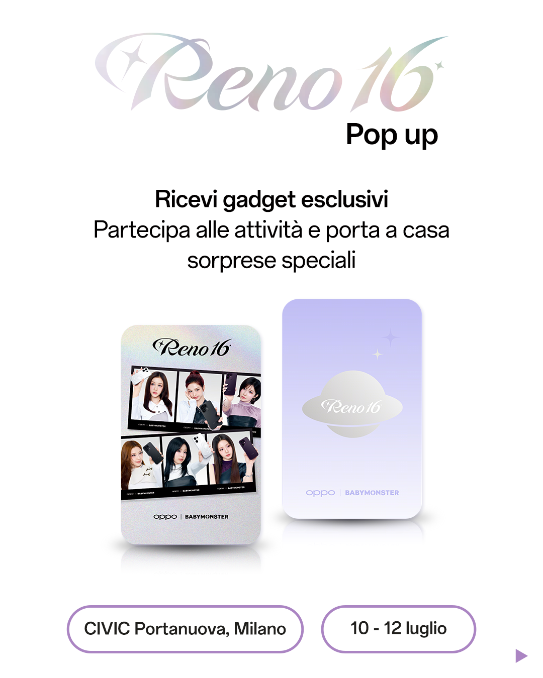 OPPO e BABYMONSTER portano Reno16 Series a Milano