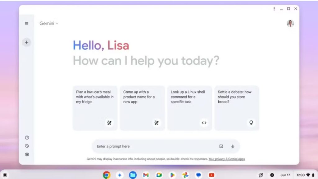 Gemini Android desktop: accesso più rapido