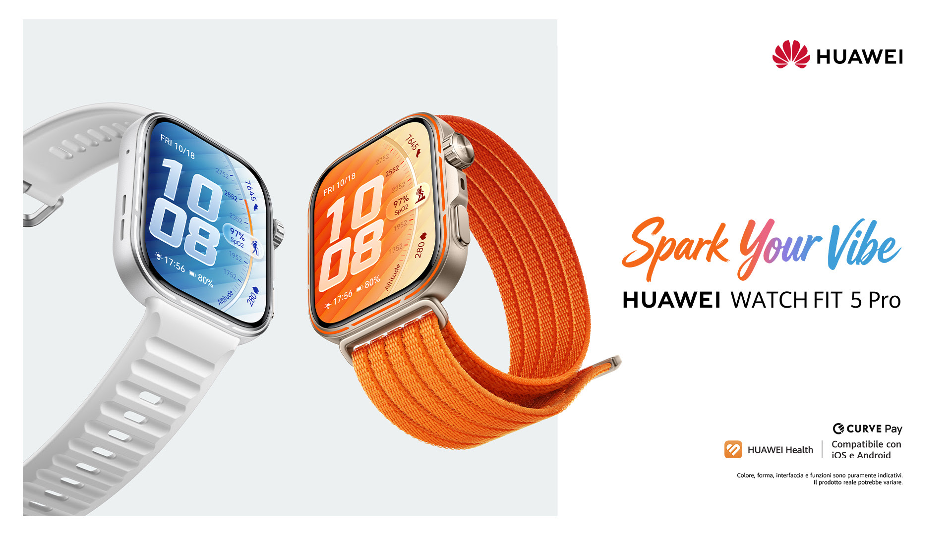 HUAWEI Watch GT Runner 2 e FreeBuds Pro 5 brillano 
