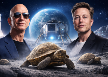 Bezos trolla Musk su X con foto di tartarughe
