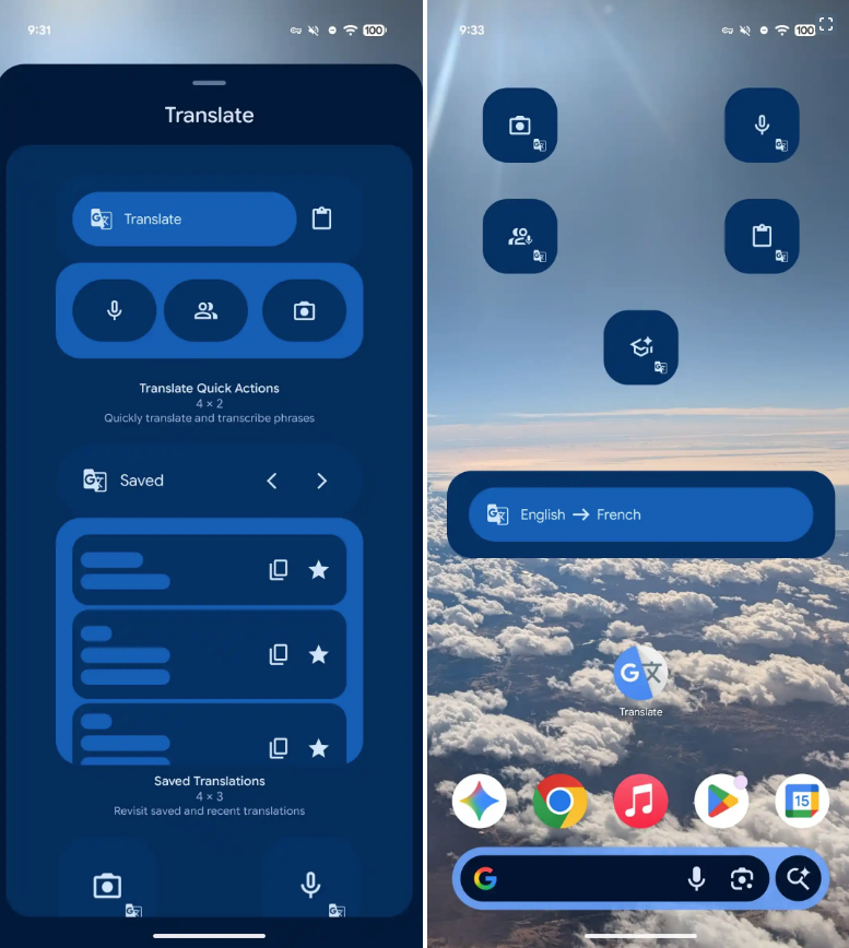 Google Translate widget: rinnovamento su Android