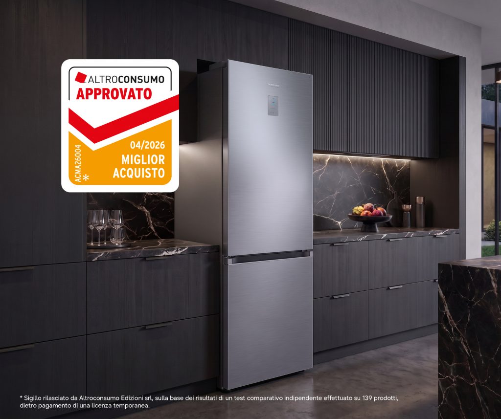Samsung premiata da Altroconsumo per frigo e lavatrice AI