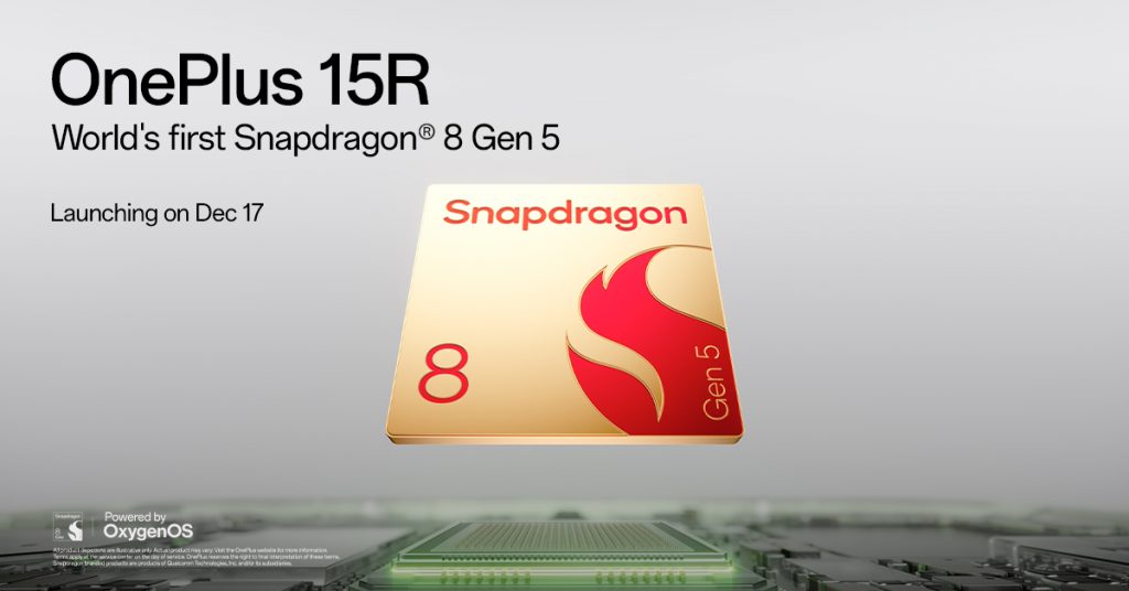 OnePlus 15R debutta con Snapdragon 8 Gen 5