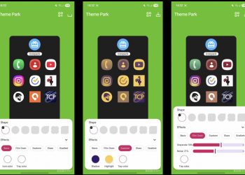 Anche Samsung si fa “di vetro” con il nuovo effetto glass in Theme Park