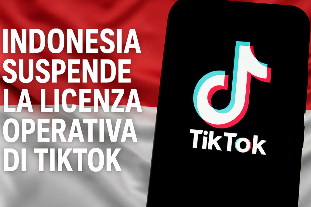 Indonesia sospende la licenza operativa di TikTok per mancata condivisione dati