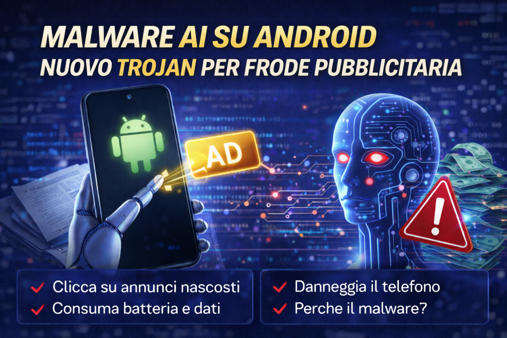 Malware AI su Android: nuovo trojan per frode pubblicitaria