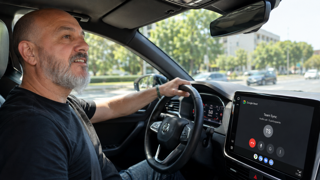 Google Meet Android Auto arriva per tutti