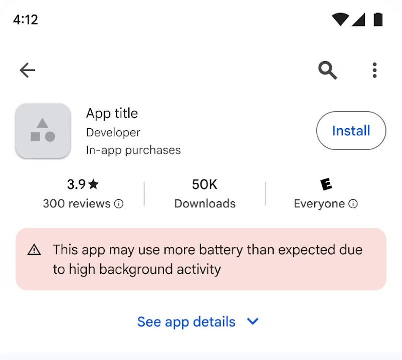 Play Store batteria: ora le app che consumano sono segnalate
