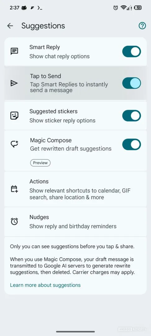 Google Messaggi copia URL: novità in arrivo