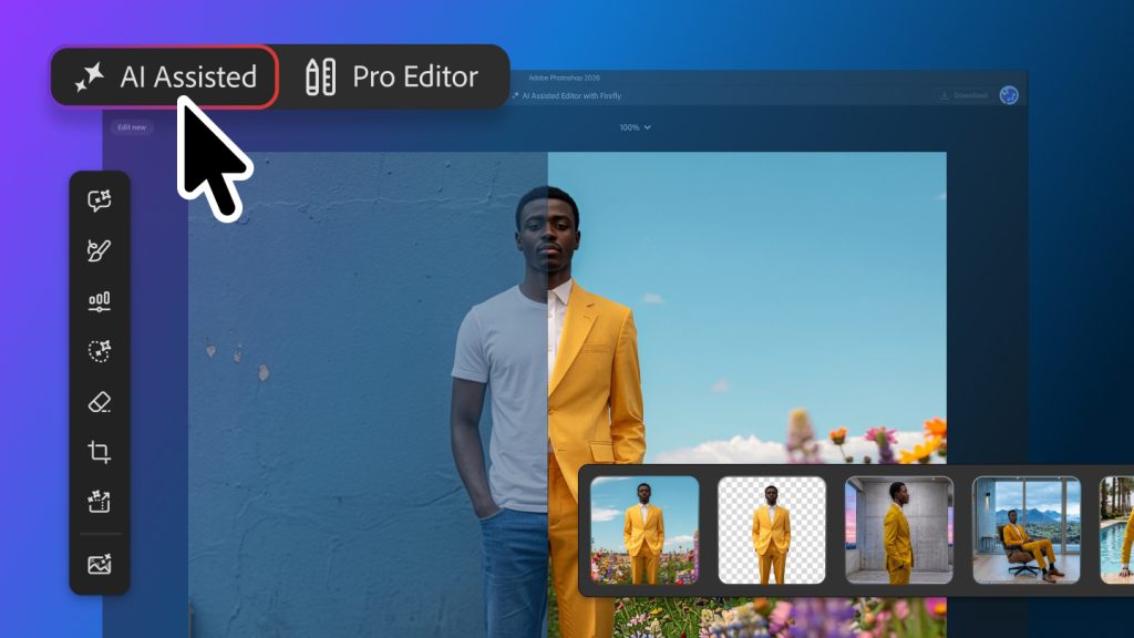 Photoshop sul web si potenzia con nuove funzioni AI