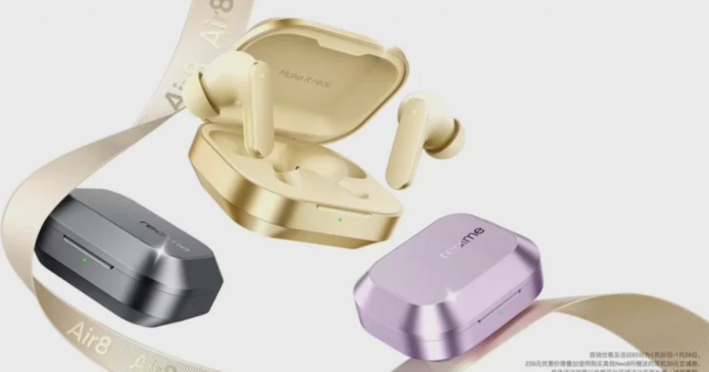 realme buds air8 colori e design