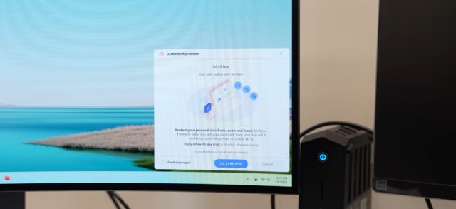 Pubblicità McAfee sui monitor LG: Microsoft interviene
