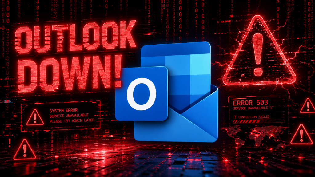 Microsoft Outlook down, accessi in errore
