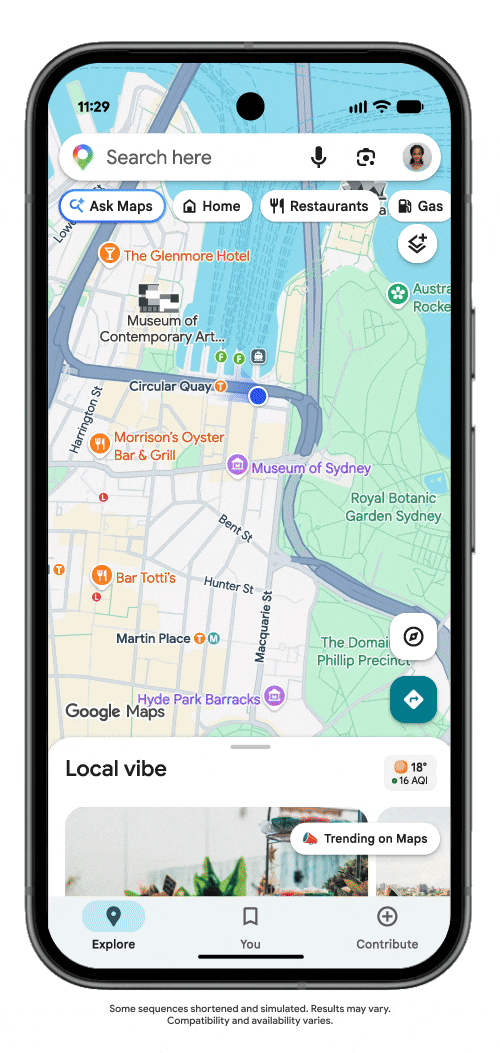 Google Maps permette di ordinare cibo dall’app