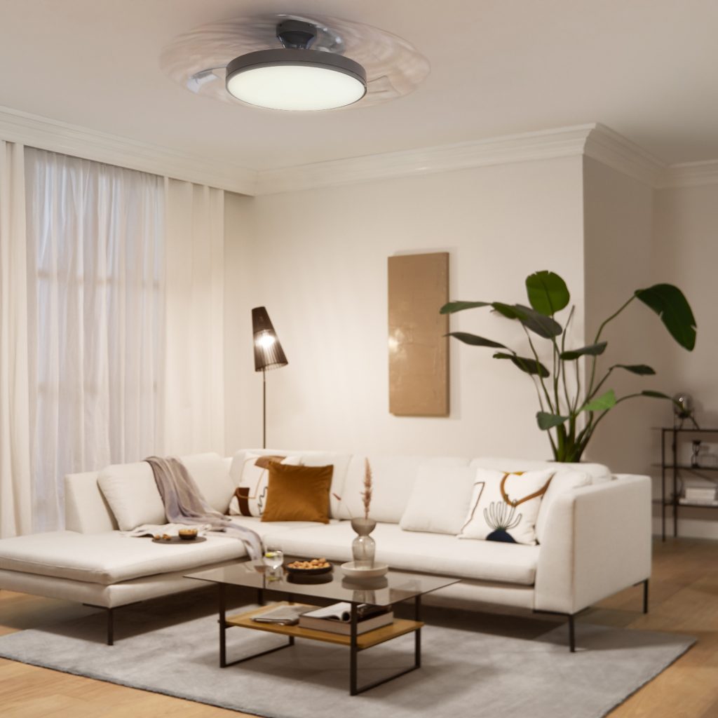 Ventilatori a soffitto con luce LED Philips