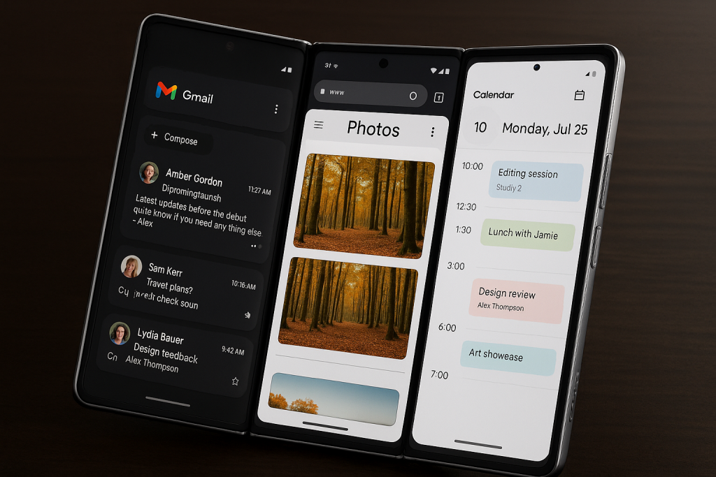 Samsung Galaxy Z TriFold potrebbe ridefinire il multitasking con lo schermo 3-app