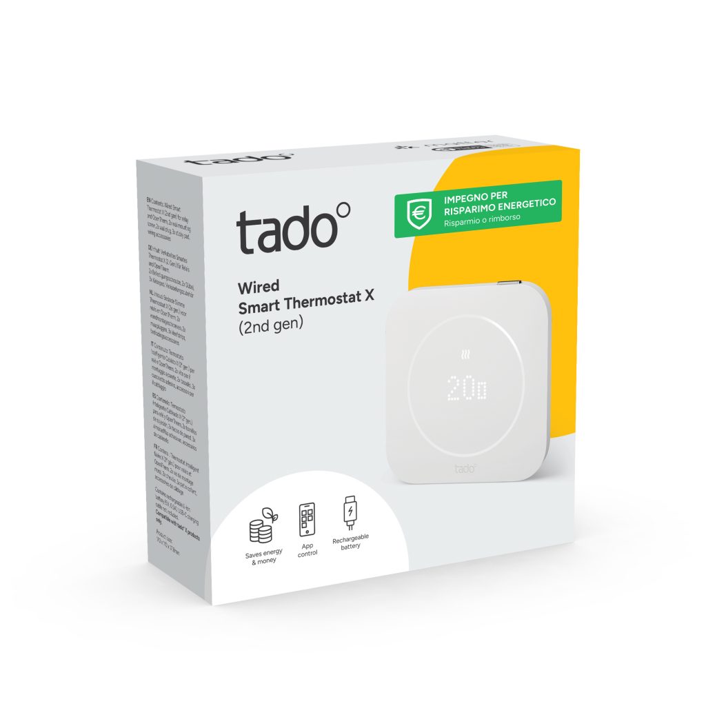 tado° Smart Thermostat X 2ª gen: più sottile e intelligente