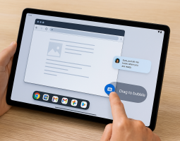 Drag to bubble: il gesto multitasking che rivoluziona i tablet Android