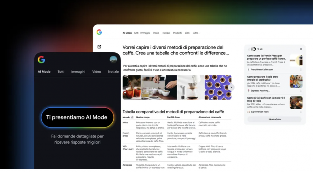 AI Mode di Google arriva anche in Italia
