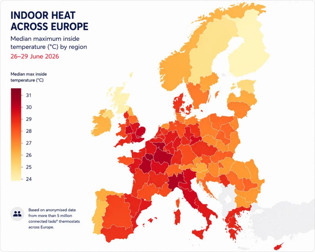 Caldo estremo in casa: il 62% delle abitazioni supera i 30°C