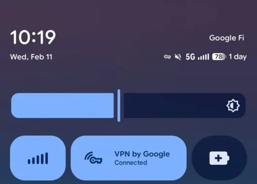 Pixel VPN: la tile rapida ora mostra lo stato
