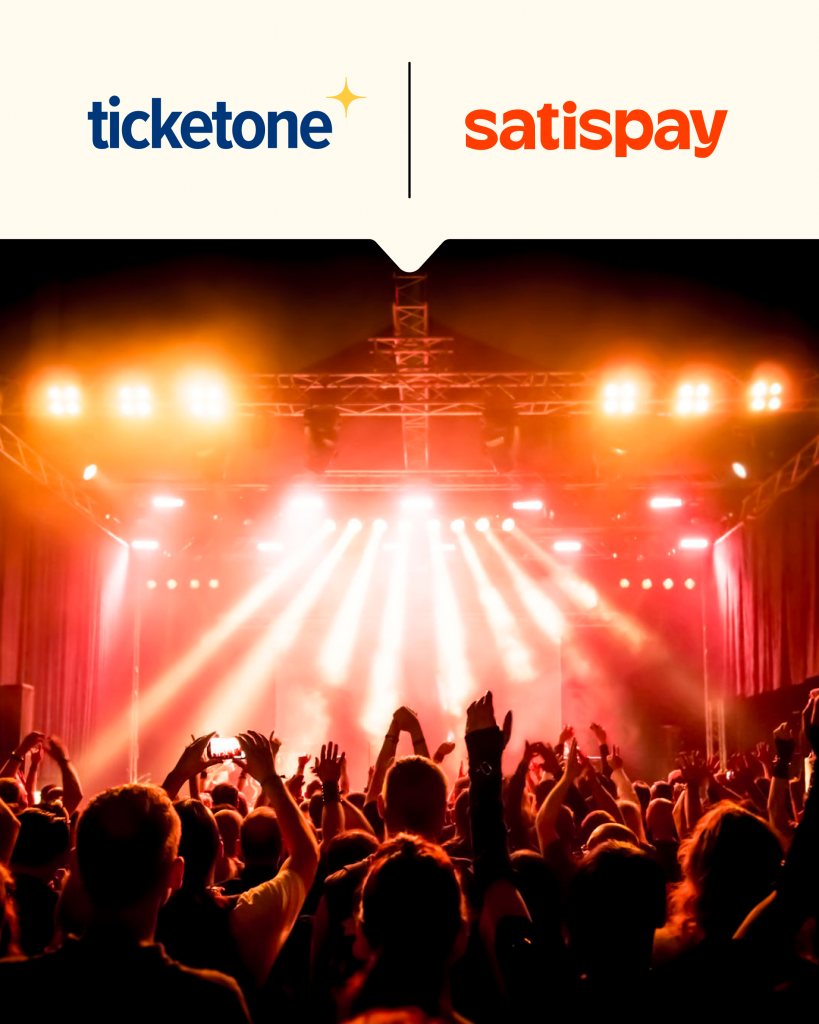Satispay arriva su TicketOne: pagare i biglietti degli eventi è ora più semplice