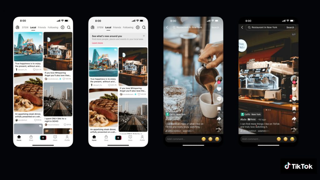 TikTok feed locale: userà la tua posizione precisa