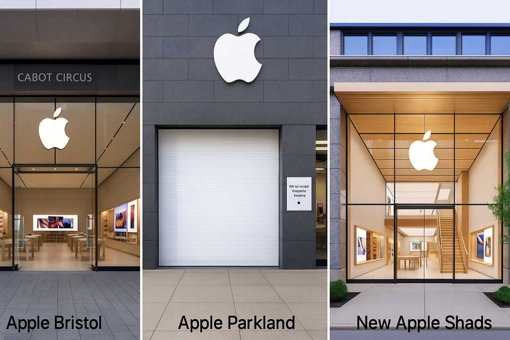 Apple chiude due store a Bristol e Dalian