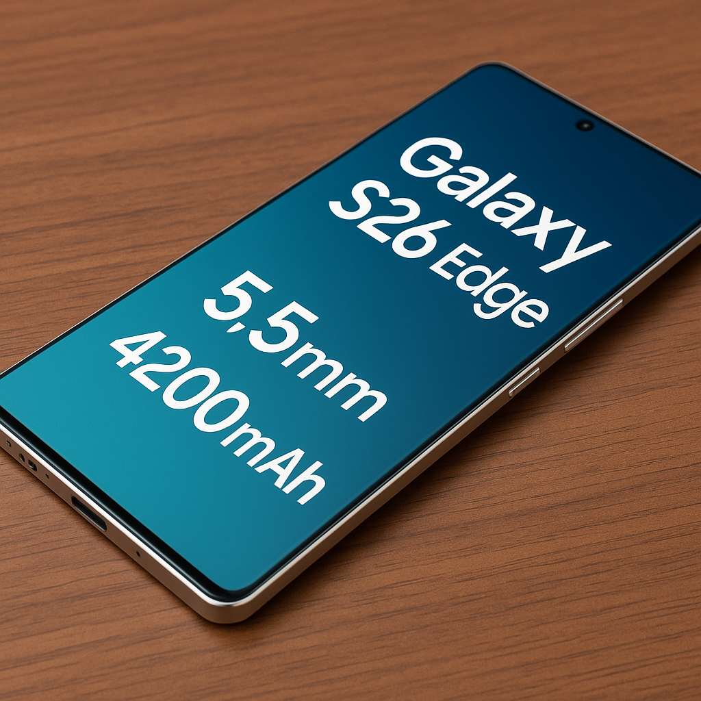 Galaxy S26 Edge: batteria da 4.200 mAh e spessore record di 5,5 mm
