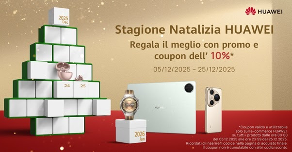 Huawei Natale 2025 : offerte e sconti per tutti