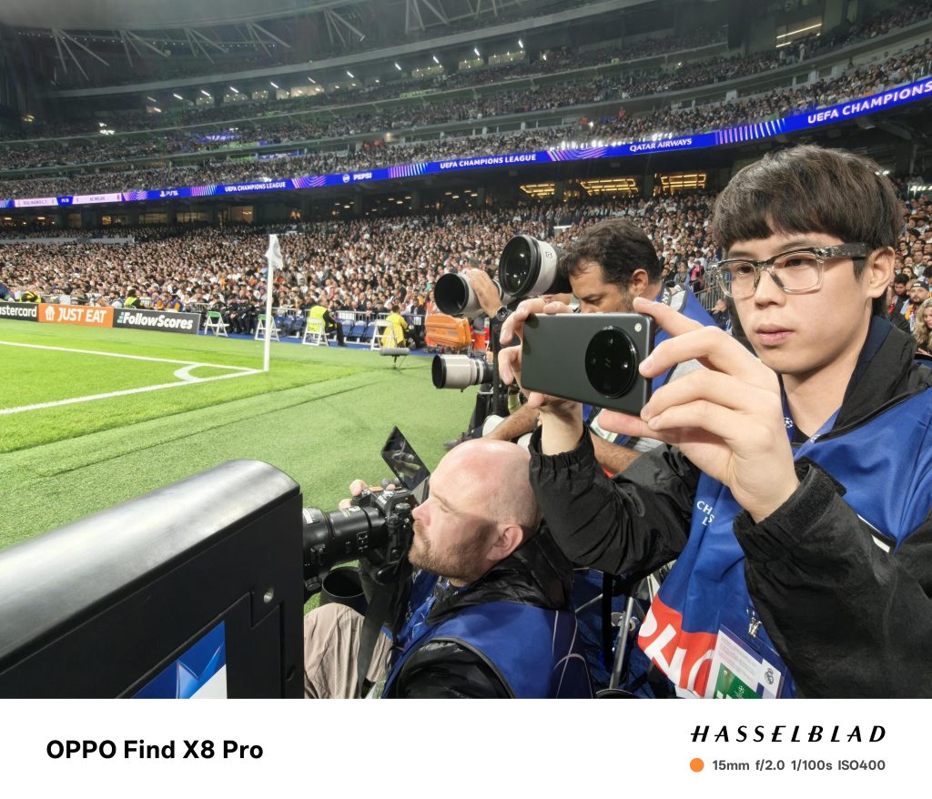 OPPO Find X8 Pro cattura foto iconiche nella UEFA Champions League