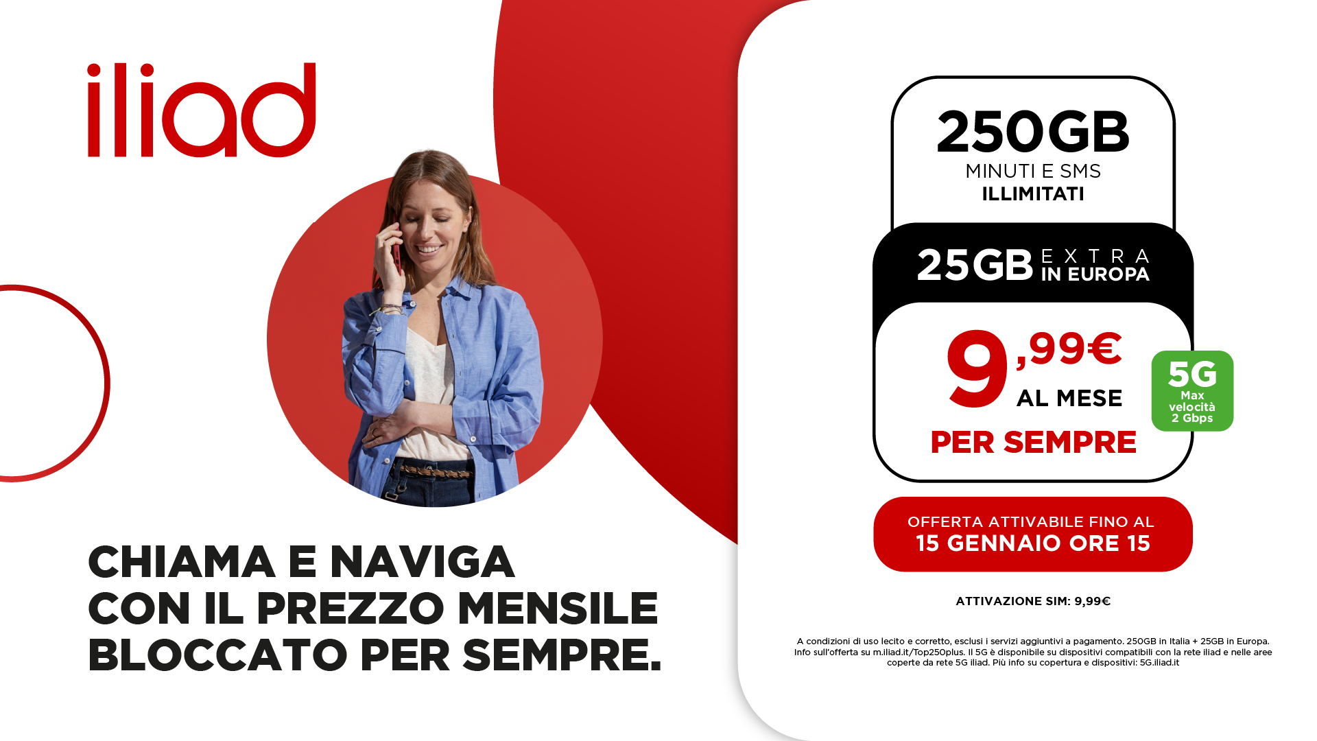 iliad TOP 250 PLUS e TOP 300 PLUS: giga al massimo per Italia ed Europa