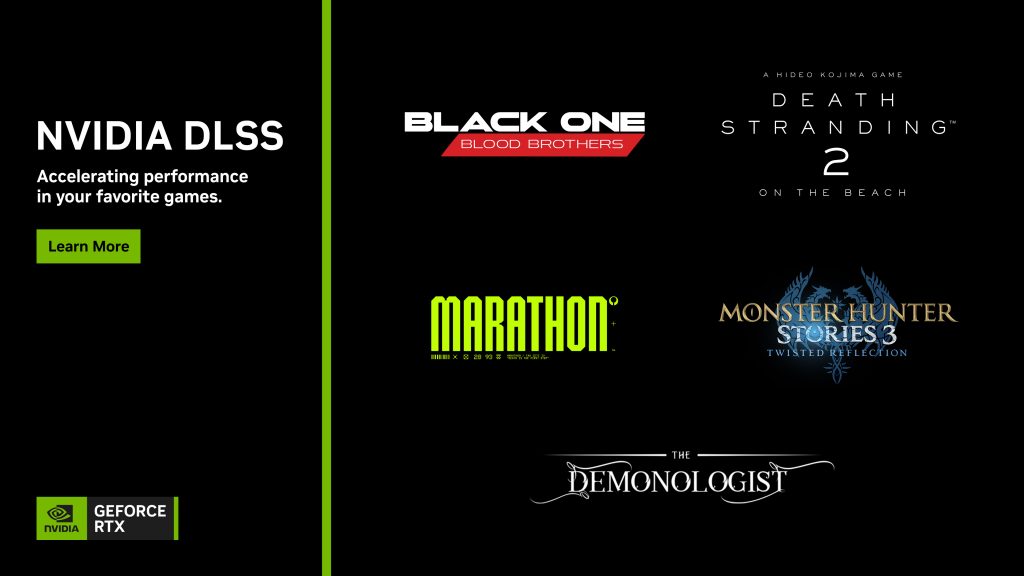DLSS 4.5: tantissimi nuovi giochi in arrivo