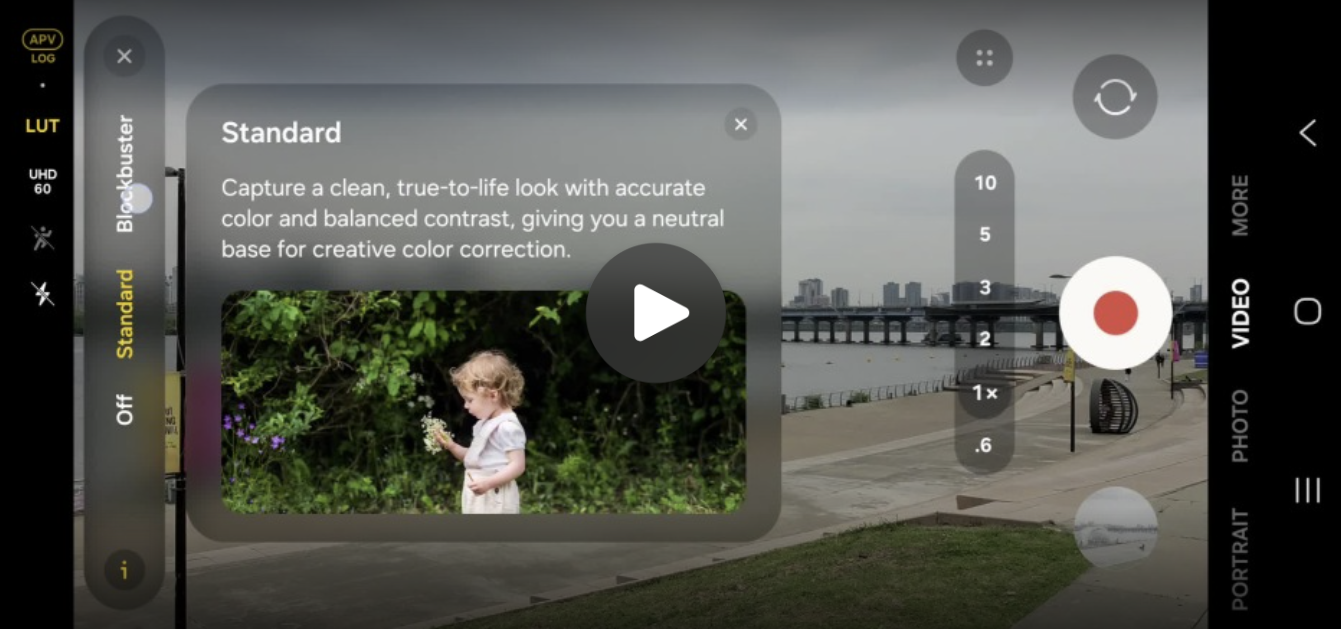 Cine LUT Galaxy S26: video più cinematografici