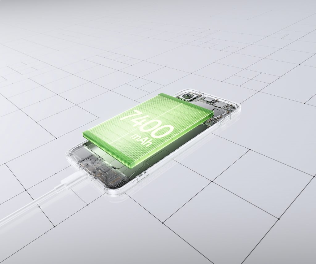 OnePlus 15R batteria 7400 mAh da record