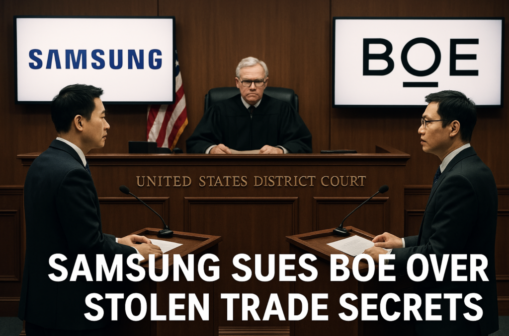 Samsung accusa BOE di furto di segreti industriali