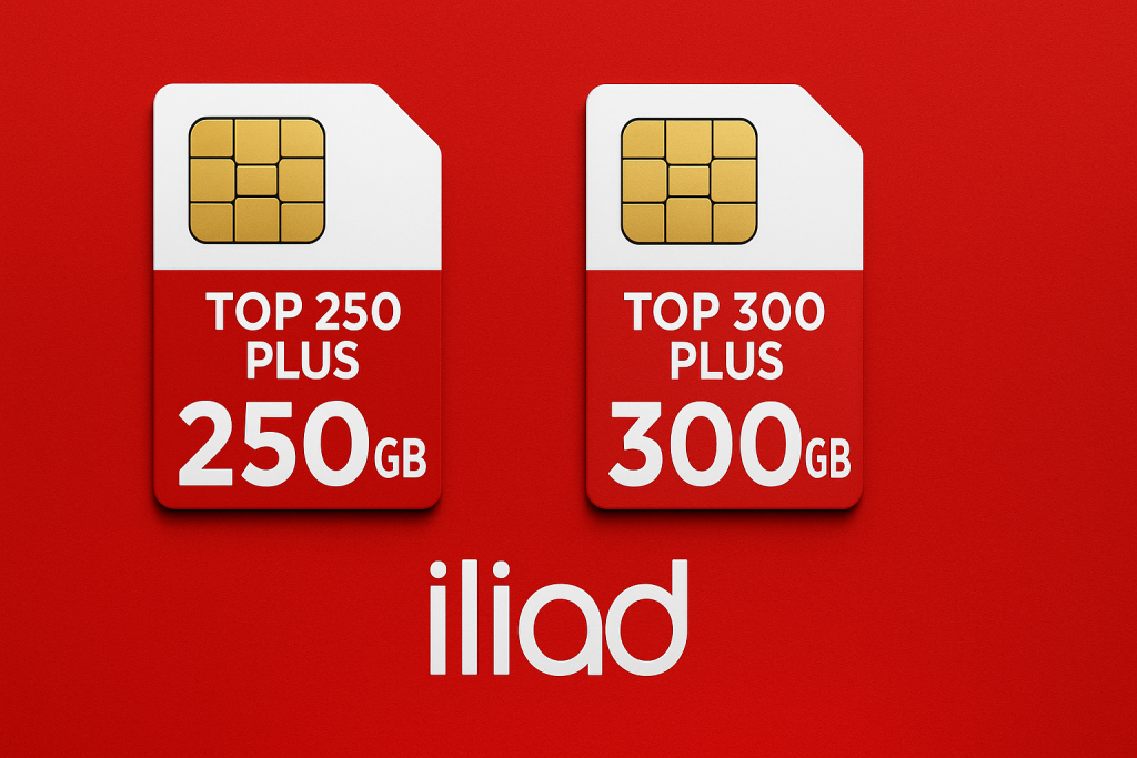 iliad TOP 250 PLUS e TOP 300 PLUS: giga al massimo per Italia ed Europa