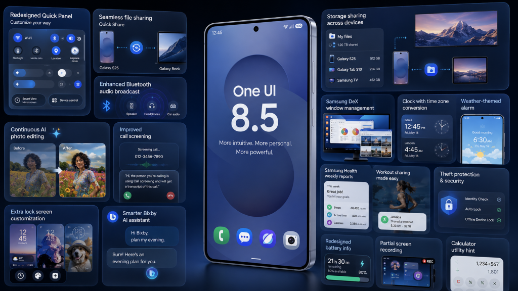 One UI 8.5 aggiorna Galaxy S25 con nuove funzioni